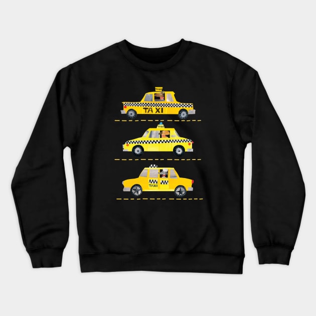 NYC CAB Crewneck Sweatshirt by Tracey English